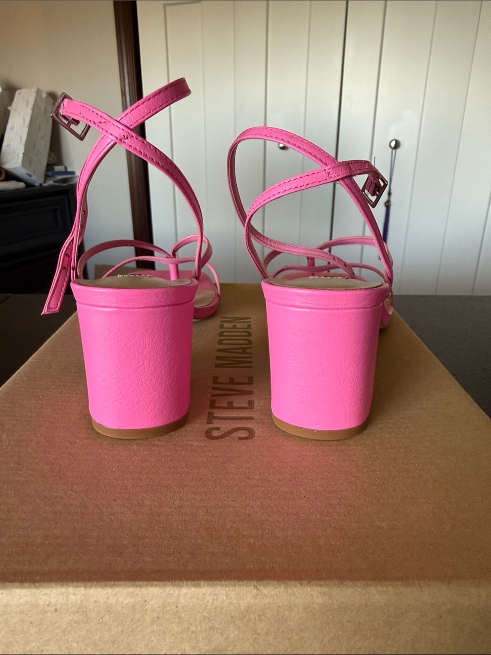 Steve Madden Alaina Strappy Sandal - Pink - Picture 4 of 7
